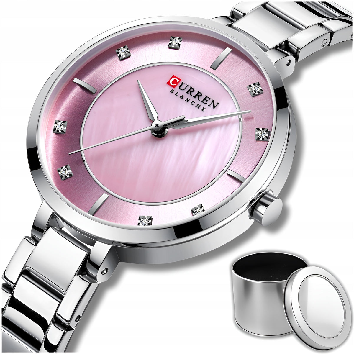 WOMEN'S WATCH CURREN FASHIONABLE STYLISH CLASSIC DATE 4 COLORS + BOX