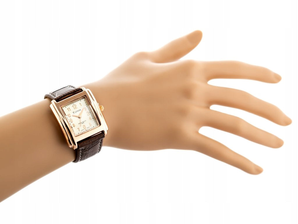 WOMEN'S WATCH EXTREIM EXT-Y019A-4A Brown leather strap Brand Citizen