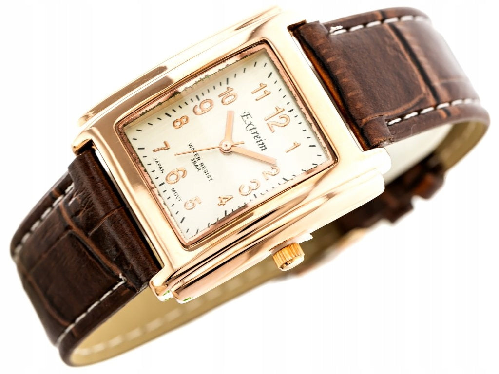 WOMEN'S WATCH EXTREIM EXT-Y019A-4A Brown leather strap Product weight with unit packaging 0.05 kg