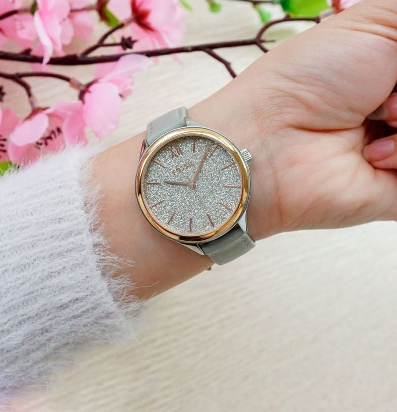 WOMEN'S WATCH FOSSIL BQ3324 ELEGANT AND FASHIONABLE WITH CRYSTALS 36mm + CAN! Brand Fossil