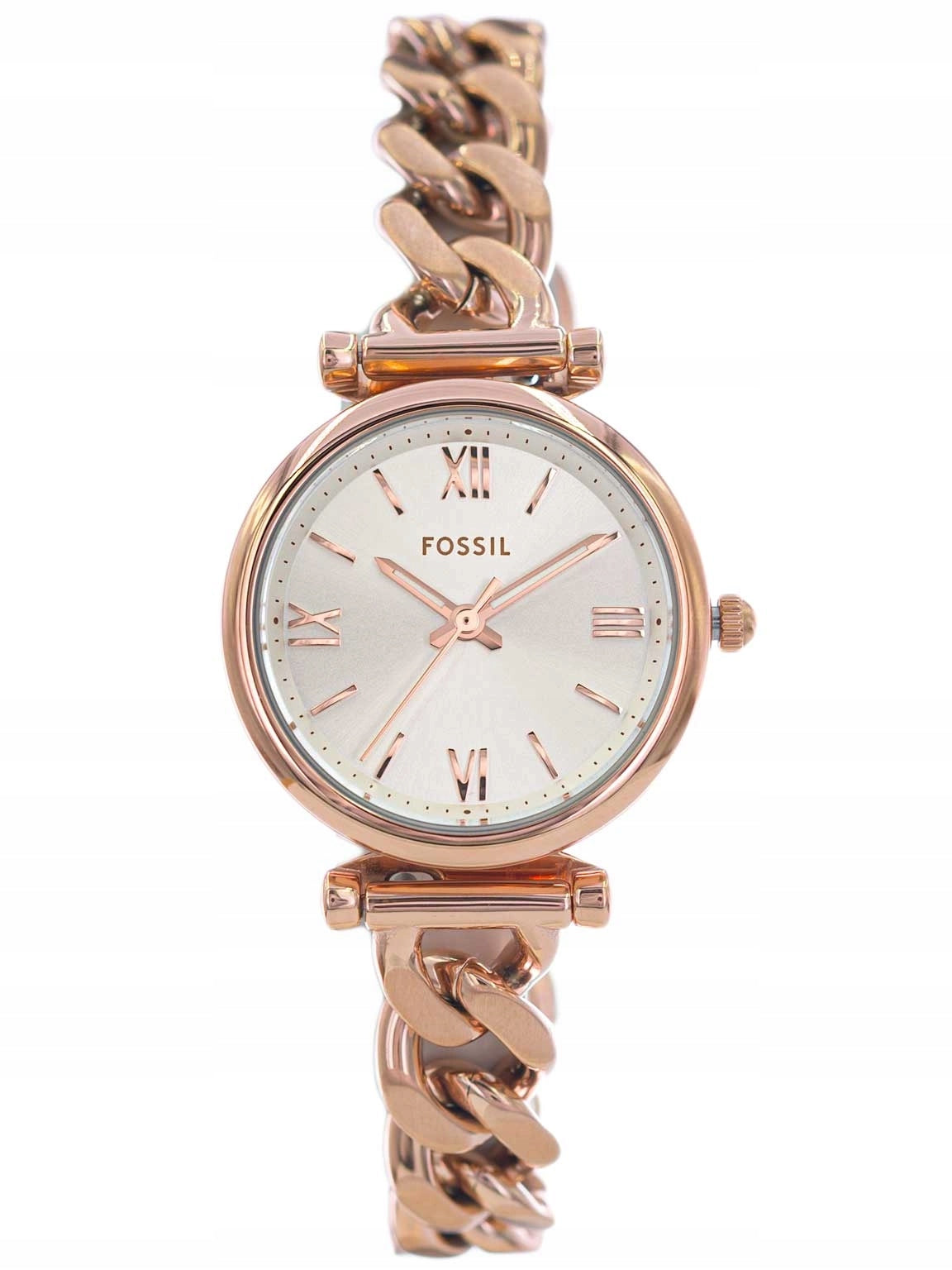 WOMEN'S WATCH FOSSIL ES5330 CARLIE ROSE GOLD NEOBRITE BRACELET 50M Brand Fossil