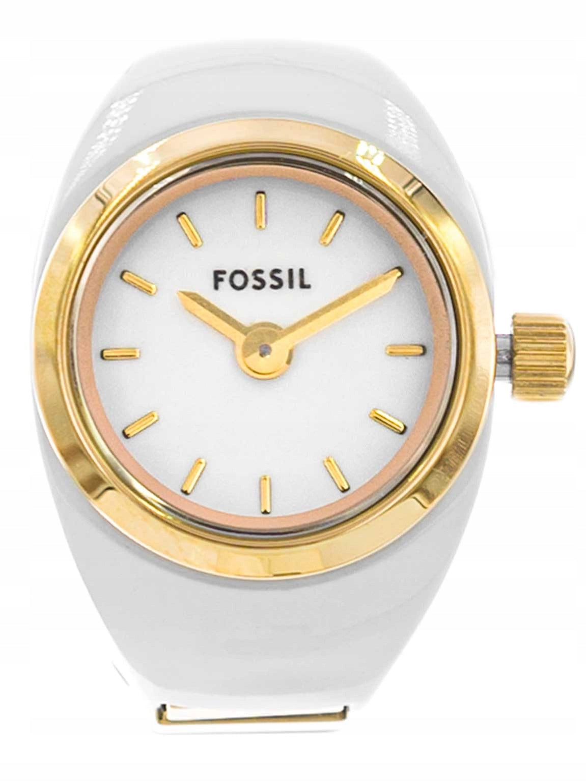 WOMEN'S WATCH FOSSIL ES5412 WATCH RING ELEGANT WHITE AND GOLD Packaging status original