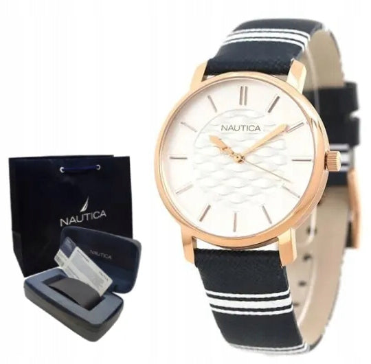 WOMEN'S WATCH GOLD NAUTICA CORAL GABLES WATERPROOF FASHIONABLE STYLISH