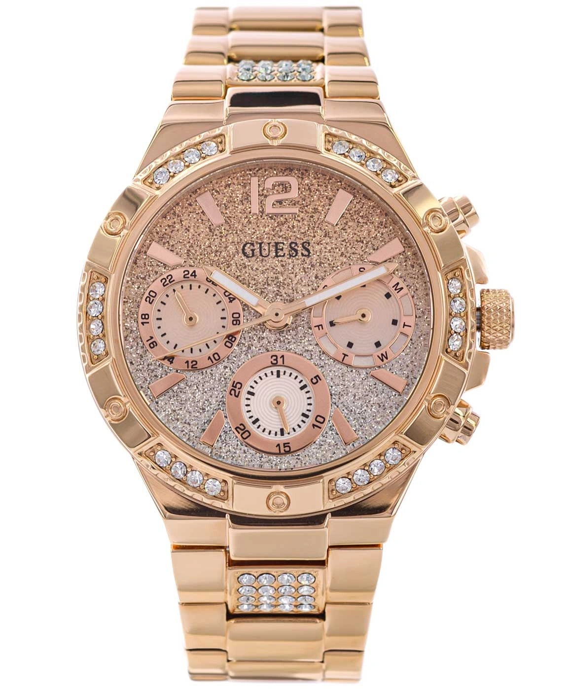 WOMEN'S WATCH GUESS GW0950L4 HARLOW PINK-GOLD GLAMOUR RHINESTONES Packaging status original