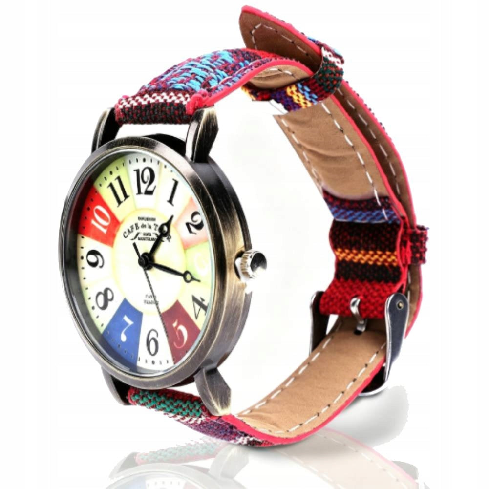 WOMEN'S WATCH LEATHER BOHO ELEGANT BLUE FOR BIRTHDAY GIFT