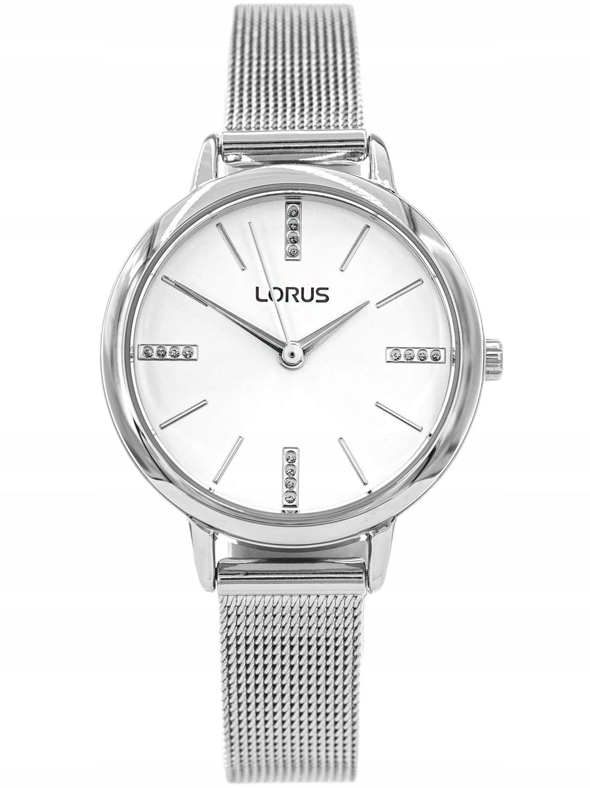 WOMEN'S WATCH LORUS RG215QX5 ON MESH BRACELET WITH ZIRCONS SILVER Brand Lorus