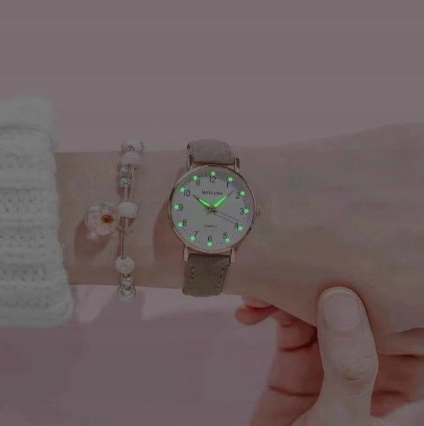WOMEN'S WATCH MSTIANQ Pink Strap Gold case Stylish Gift Brand Emigmat