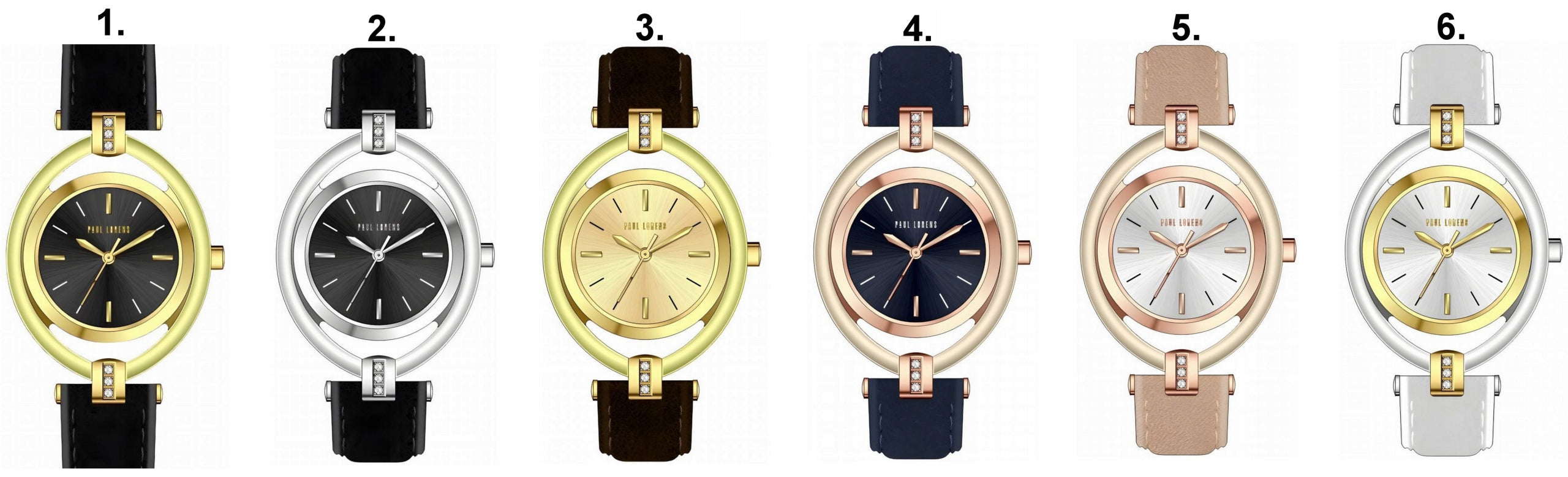 WOMEN'S WATCH PAUL LORENS PL13628A leather strap+ BOX +ENGRAVING Packaging status original