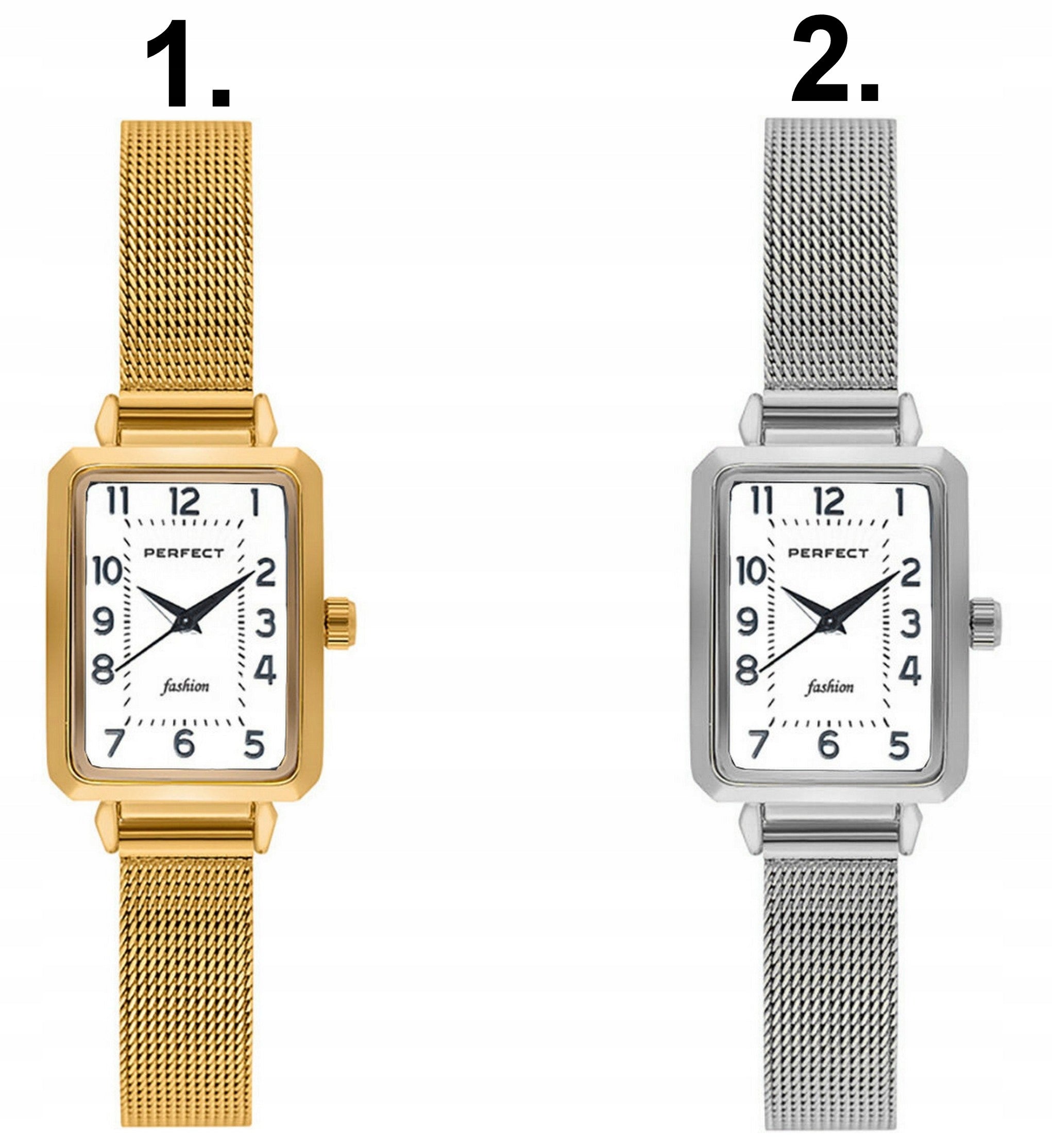 WOMEN'S WATCH PERFECT AURELIA GOLD NUMBERS +BOX +ENGRAVING Packaging status original