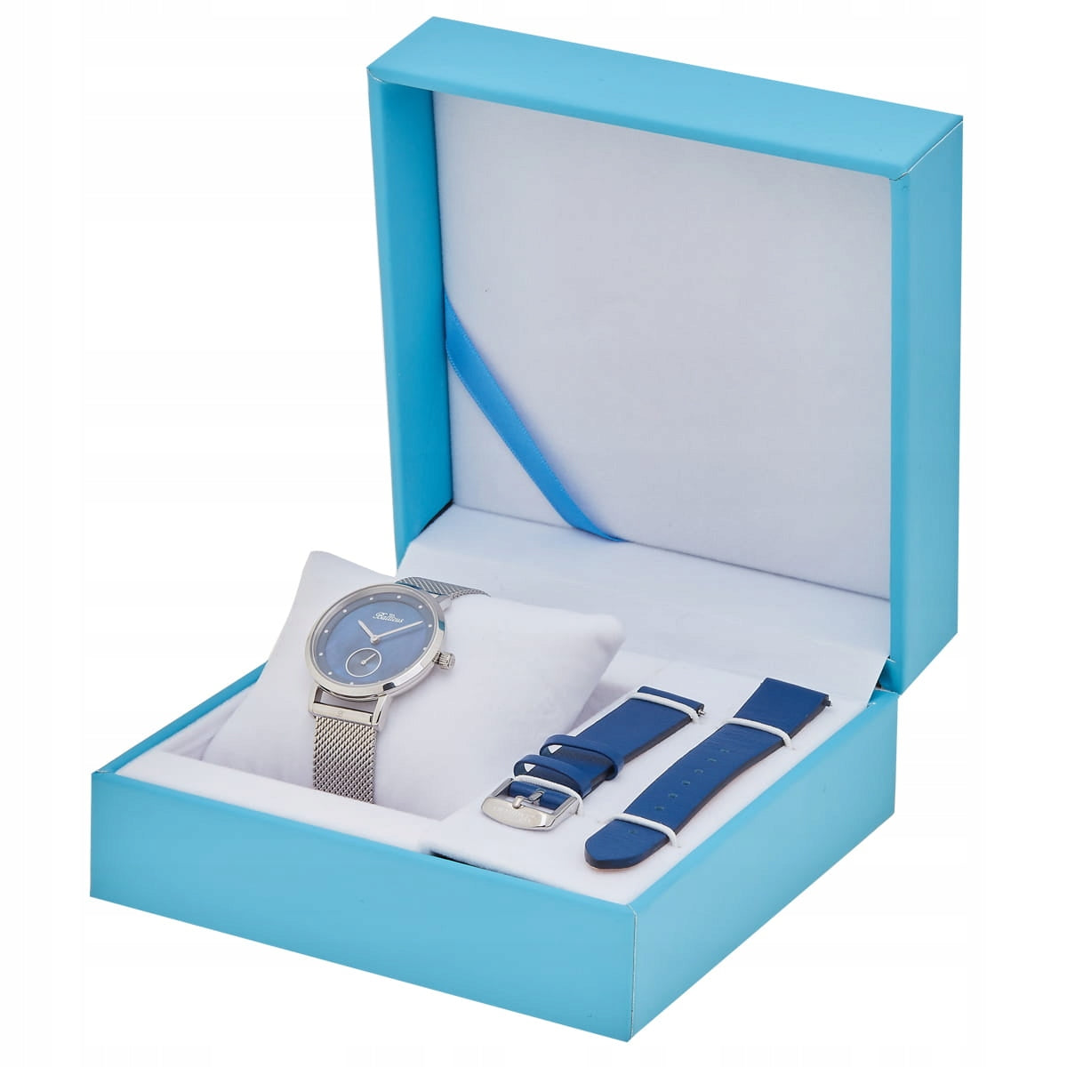 WOMEN'S WATCH SKY SILVER DARK BLUE PEARL BALTICUS BLT-BALNSSNBL + STRAP Packaging status original