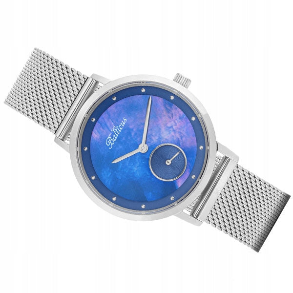 WOMEN'S WATCH SKY SILVER DARK BLUE PEARL BALTICUS BLT-BALNSSNBL + STRAP