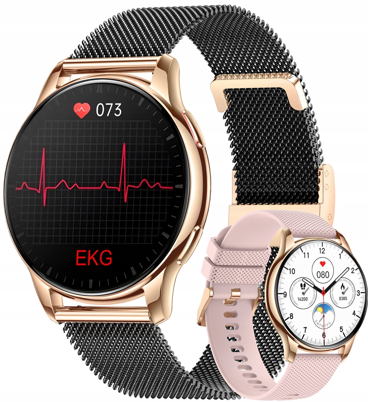 WOMEN'S WATCH SMARTWATCH AMOLED EKG SUGAR MEASUREMENT PRESSURE TEMPERATURE