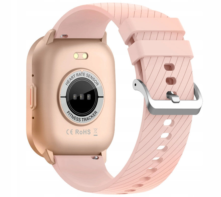 WOMEN'S WATCH SMARTWATCH Phone Calls PL menu 3 STRIPES PINK Brand Smart-Trend