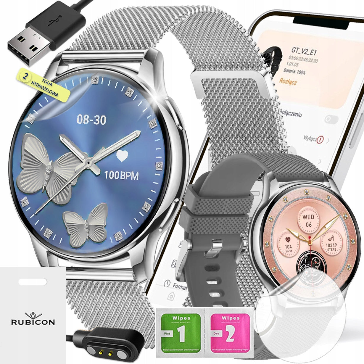 WOMEN'S WATCH SMARTWATCH Rubicon CONNECTIONS PULSE BATTERY 300!!! 366X366 px