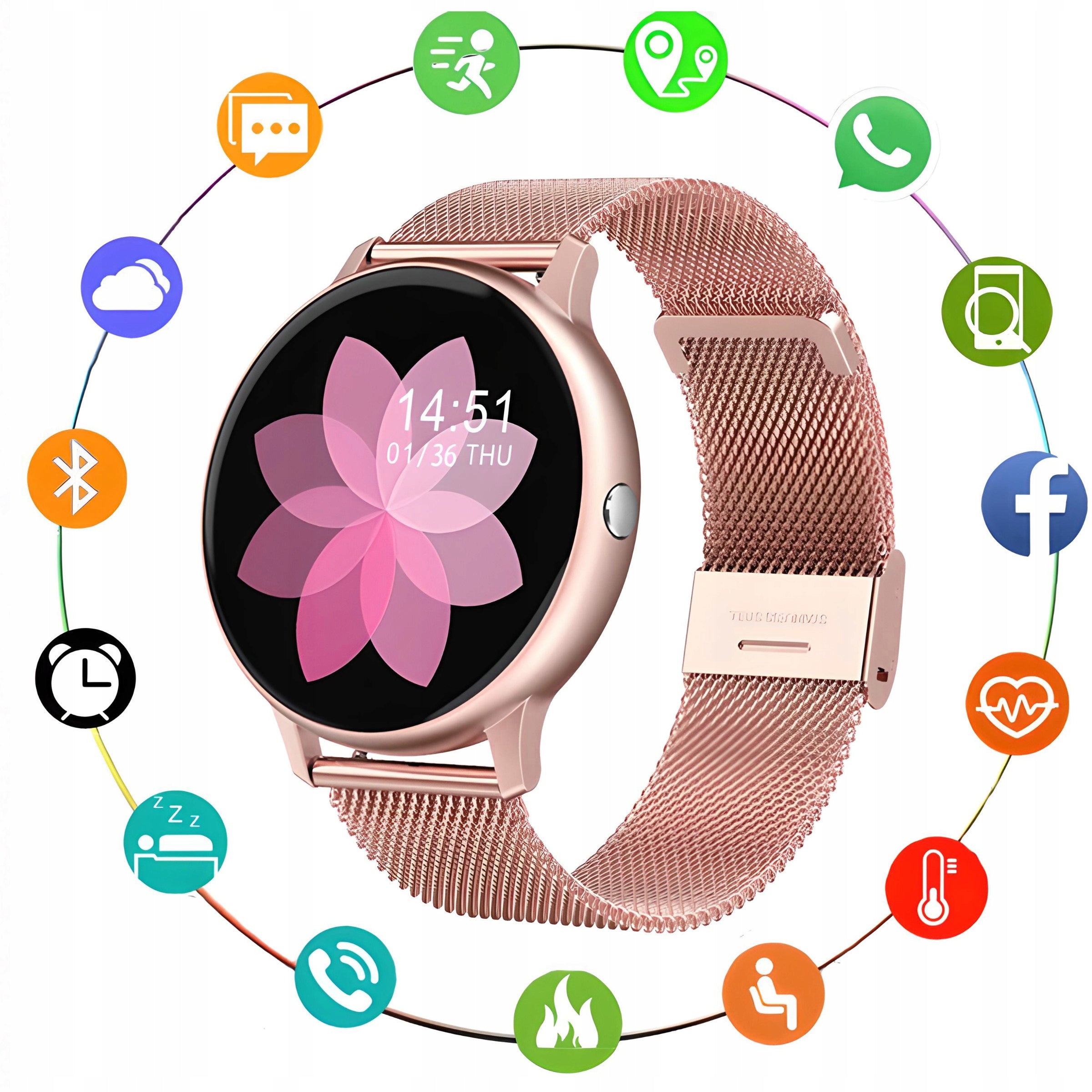 WOMEN'S WATCH SMARTWATCH WATERPROOF DISPLAY IPS PL MENU SPORT TALK Manufacturer code Smart E741-2