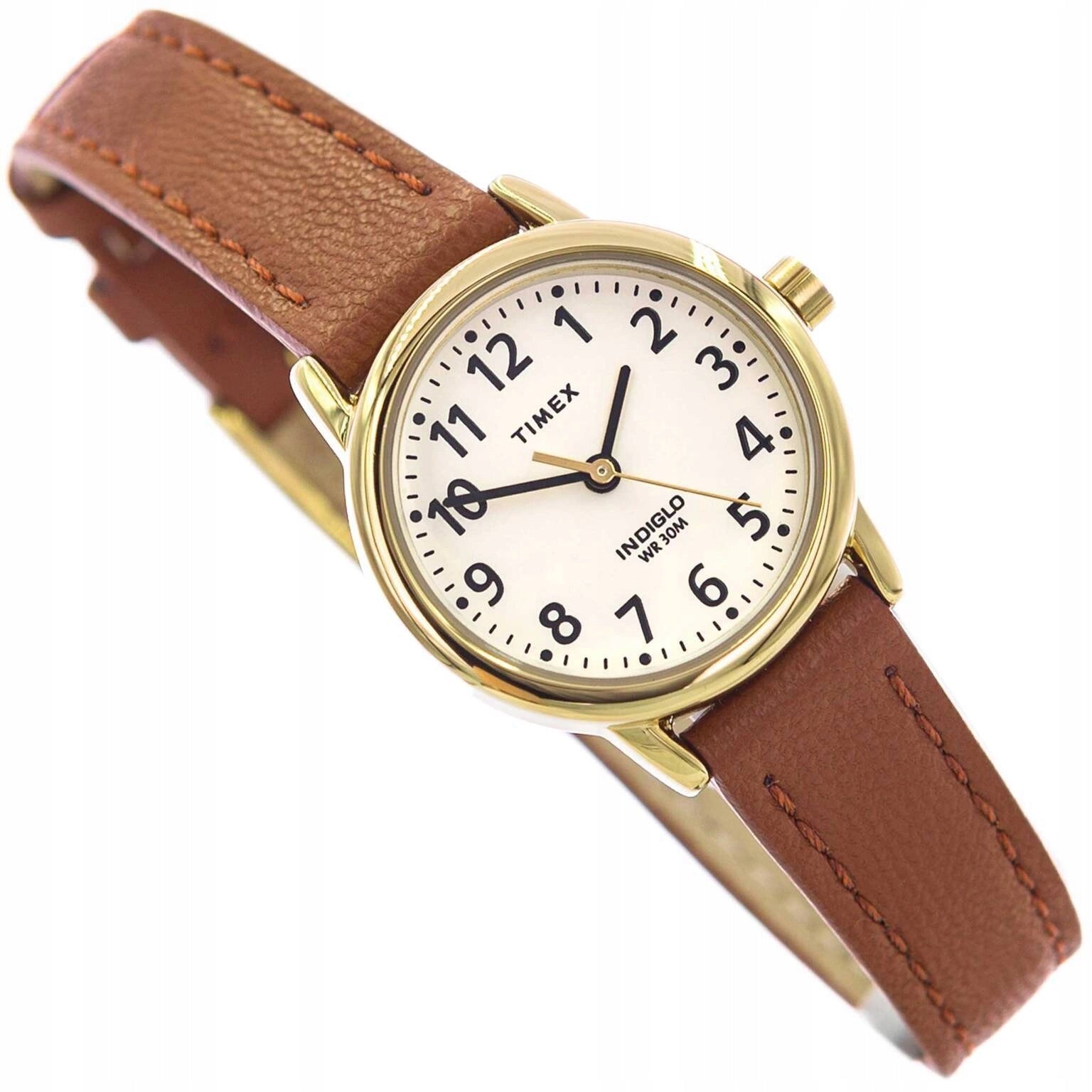 WOMEN'S WATCH TIMEX TW2V75400 EASY READER BROWN ON THE STRAP BACKLIGHT