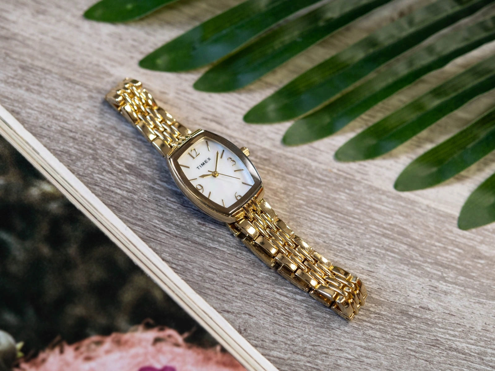 WOMEN'S WATCH TIMEX TW2Y22400 CHARLOTTE GOLD ON GLAMOUR BRACELET Brand Timex