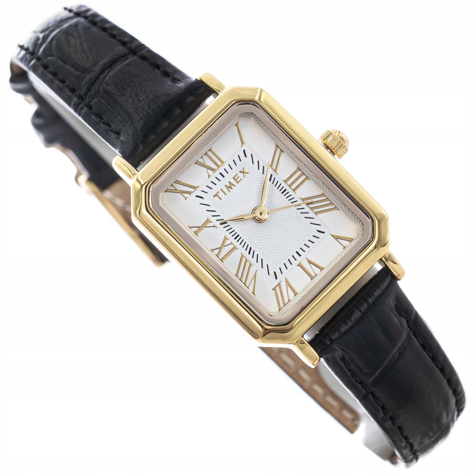 WOMEN'S WATCH TIMEX TW2Y71900 VIVIENNE BLACK ON RETRO STRAP ELEGANT