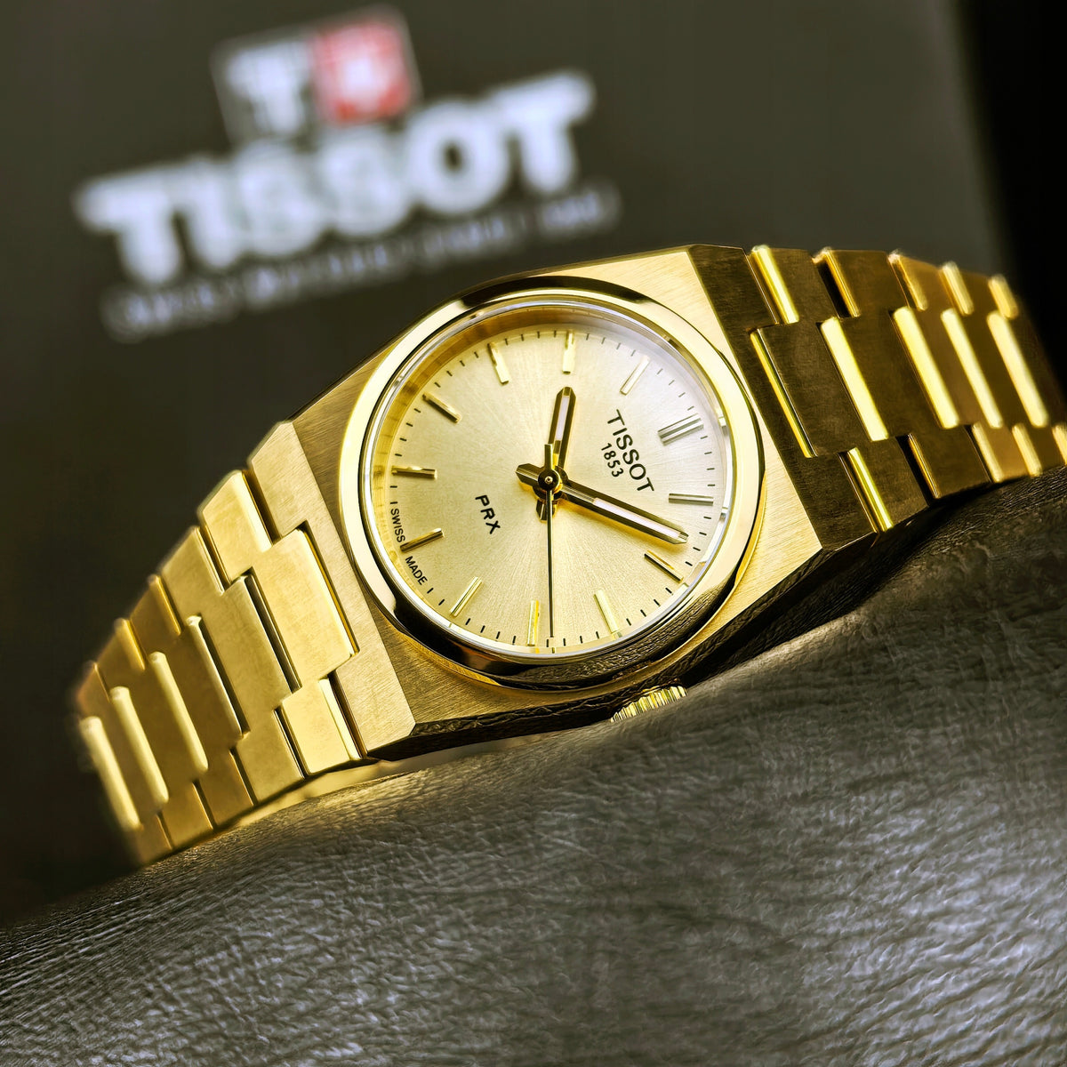 WOMEN'S WATCH TISSOT PRX 25 T137.010.33.021.00 GOLD QUARTZ SAPPHIRE Brand Tissot
