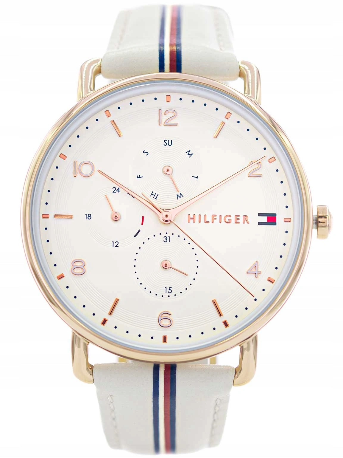 WOMEN'S WATCH TOMMY HILFIGER 1782659 LILY BEIGE LEATHER STRAP DATE Packaging status original