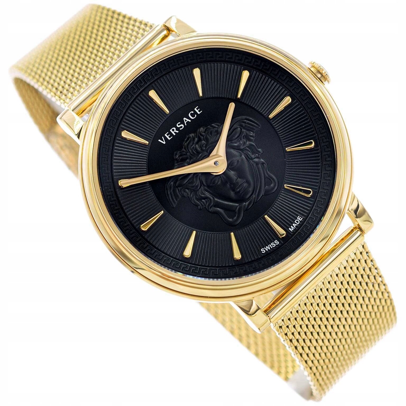 WOMEN'S WATCH VERSACE VE8102119 V-CIRCLE GOLD ON BRACELET ELEGANT