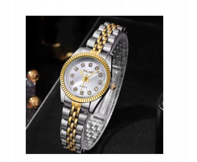 WOMEN'S WATCH WITH BRACELET 19 CM GOLD SILVER 1277