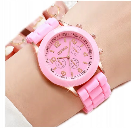 WOMEN'S WATCH WITH STRAP RUBBER PINK SPORTS 1591