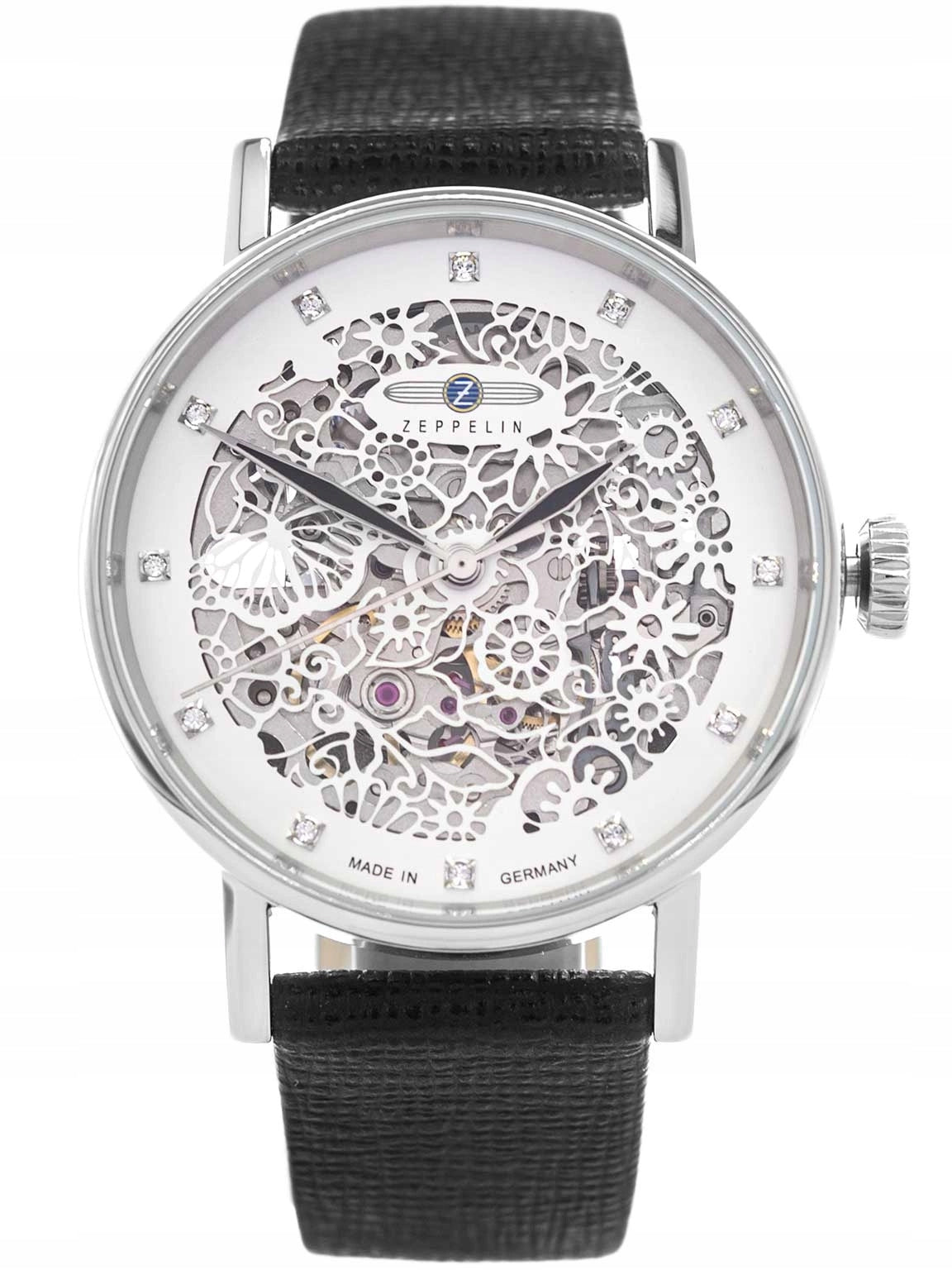 WOMEN'S WATCH ZEPPELIN 7461-1 PRINCESS OF THE SKY BLACK ON STRAP 5ATM Packaging status original