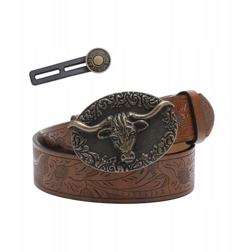 WOMEN'S WESTERN COWBOY BELT WITH BUCKLE BRASS GIFT FOR WOMAN Brand no brand