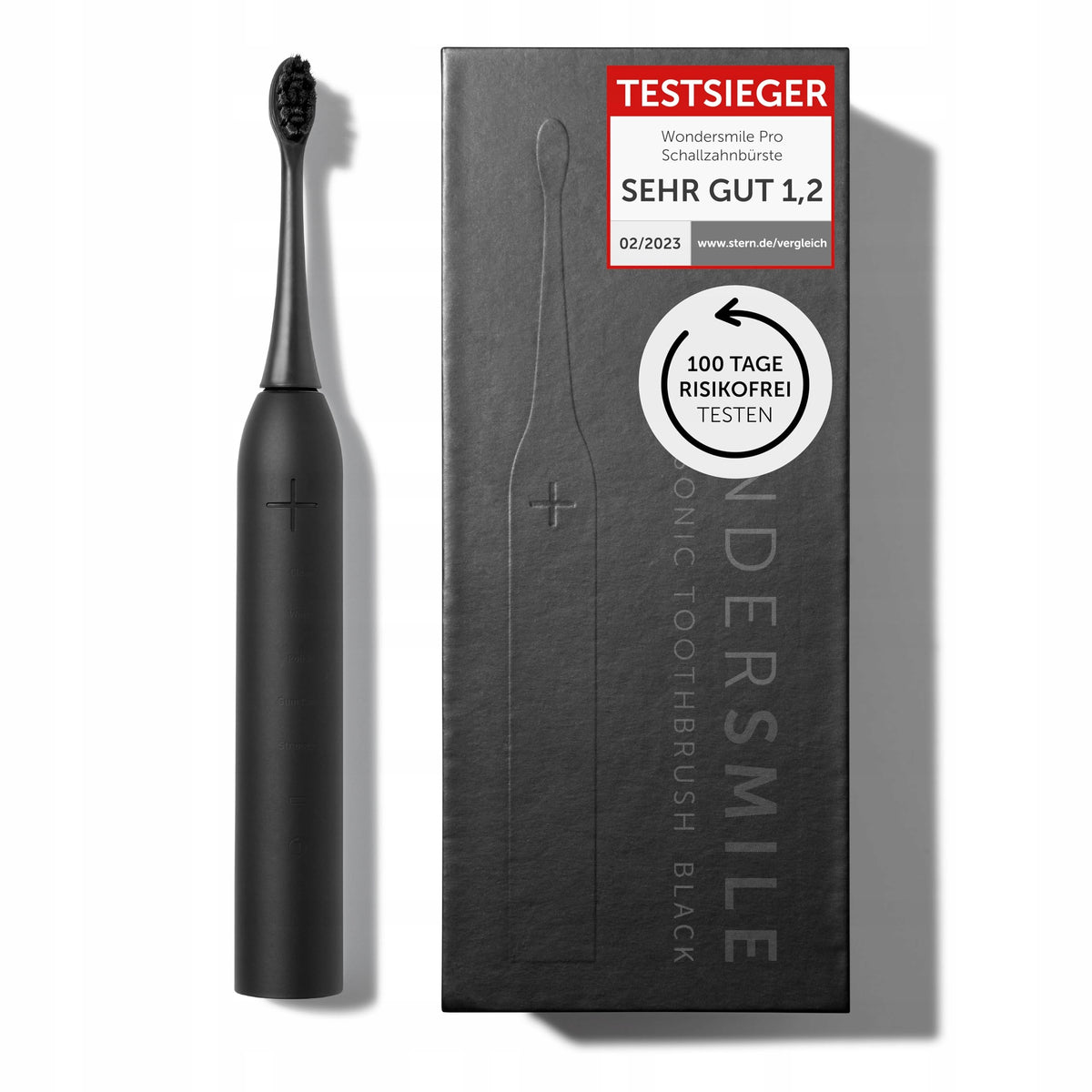 WONDERSMILE Sonic Toothbrush PRO 4 Programs Black Electric
