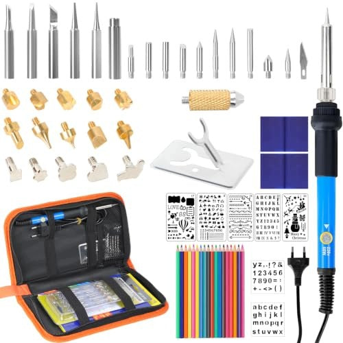 WOOD BURNER PYROGRAPHY 60W 200 480C SET 54IN1 HOBBYIST FOR HOME Brand no brand