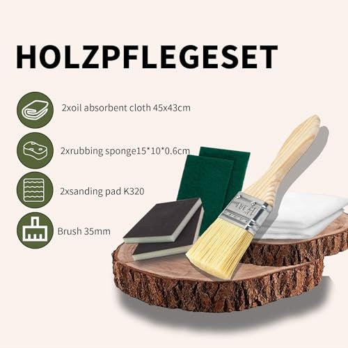 WOOD CARE SET 7 PARTS BRUSH SPONGE CLOTH COTTON Manufacturer code SWC5908151332252