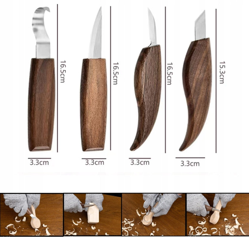WOOD CARVING KNIVES WOODCARVING SET WOODCARVING CHISELS CARPENTRY CASE 16 EL. Manufacturer code ZESTAW_XXL