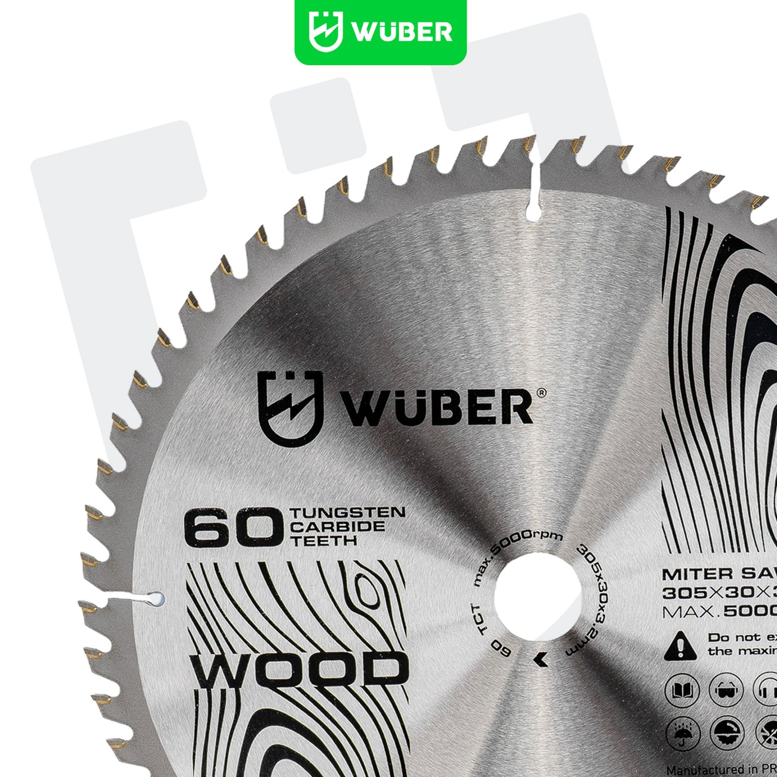 WOOD CIRCULAR SAW CARBIDE SINTERED TUNGSTEN 305x30mm 60T Packaging status original