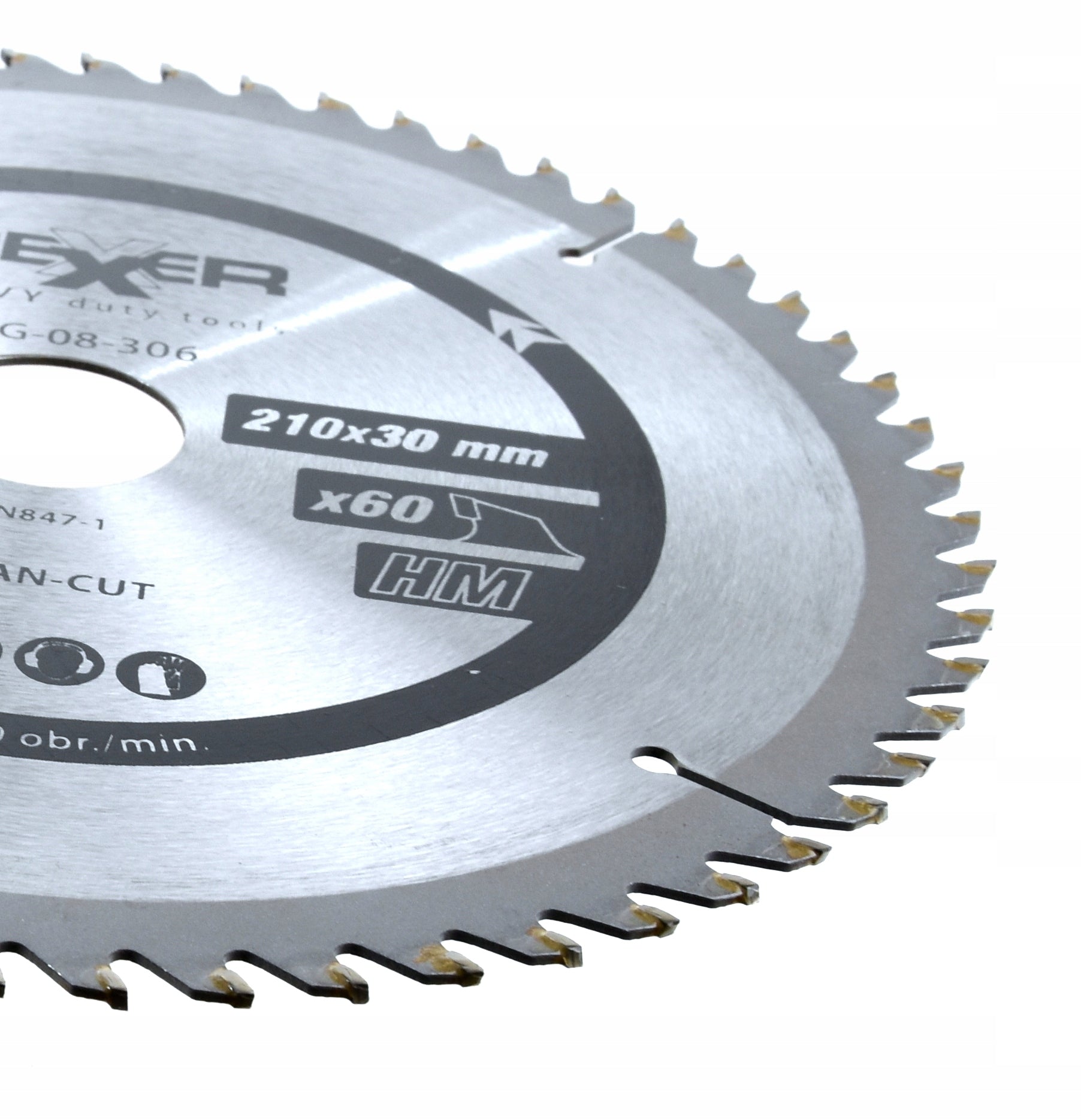 WOOD CUTTING DISC 210X30 mm 60 TEETH HM EAN (GTIN) 5901180816465