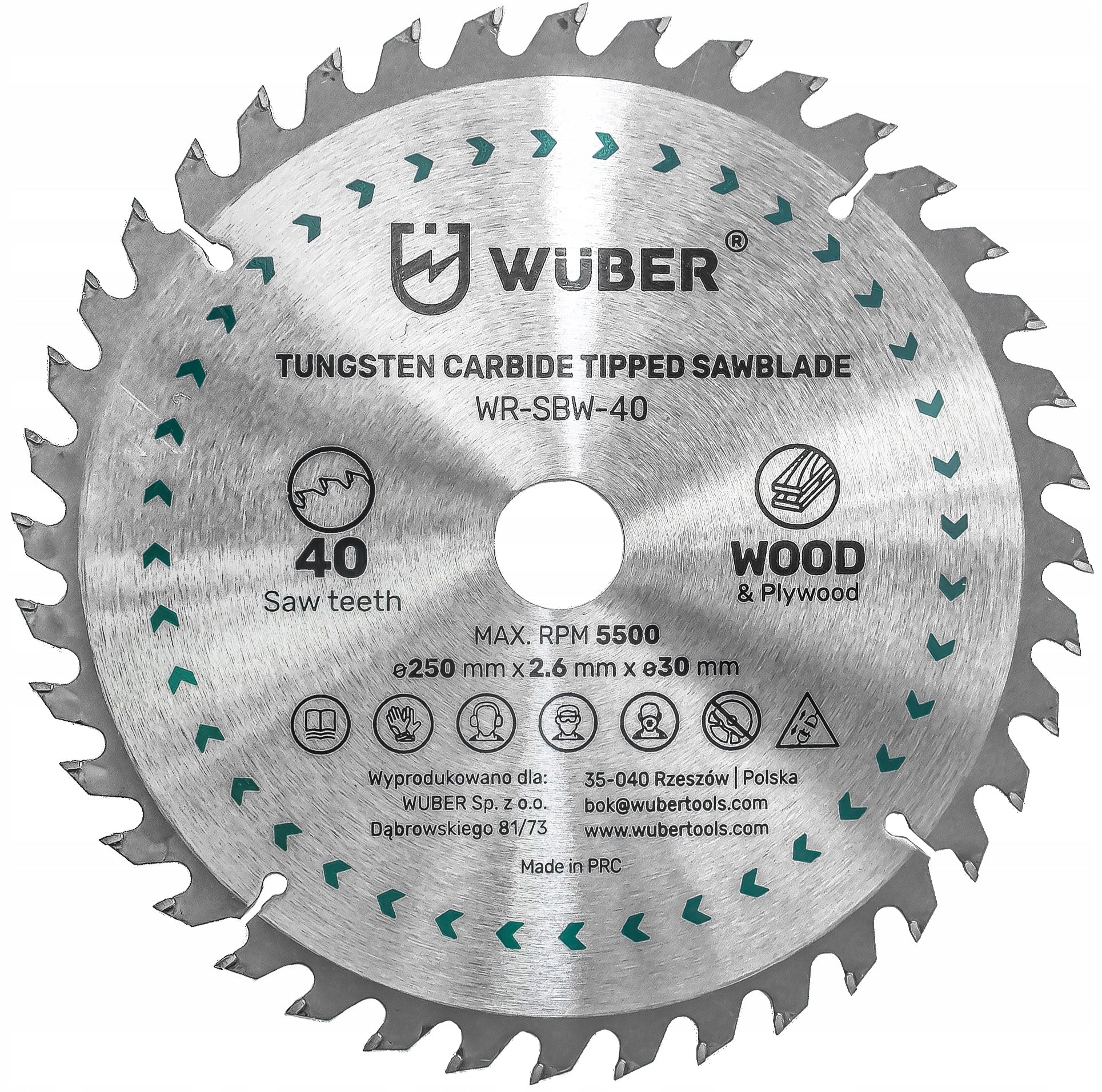 WOOD CUTTING DISC CIRCULAR SAW 250x30 MM 40T FOR COUNTRY Packaging status original