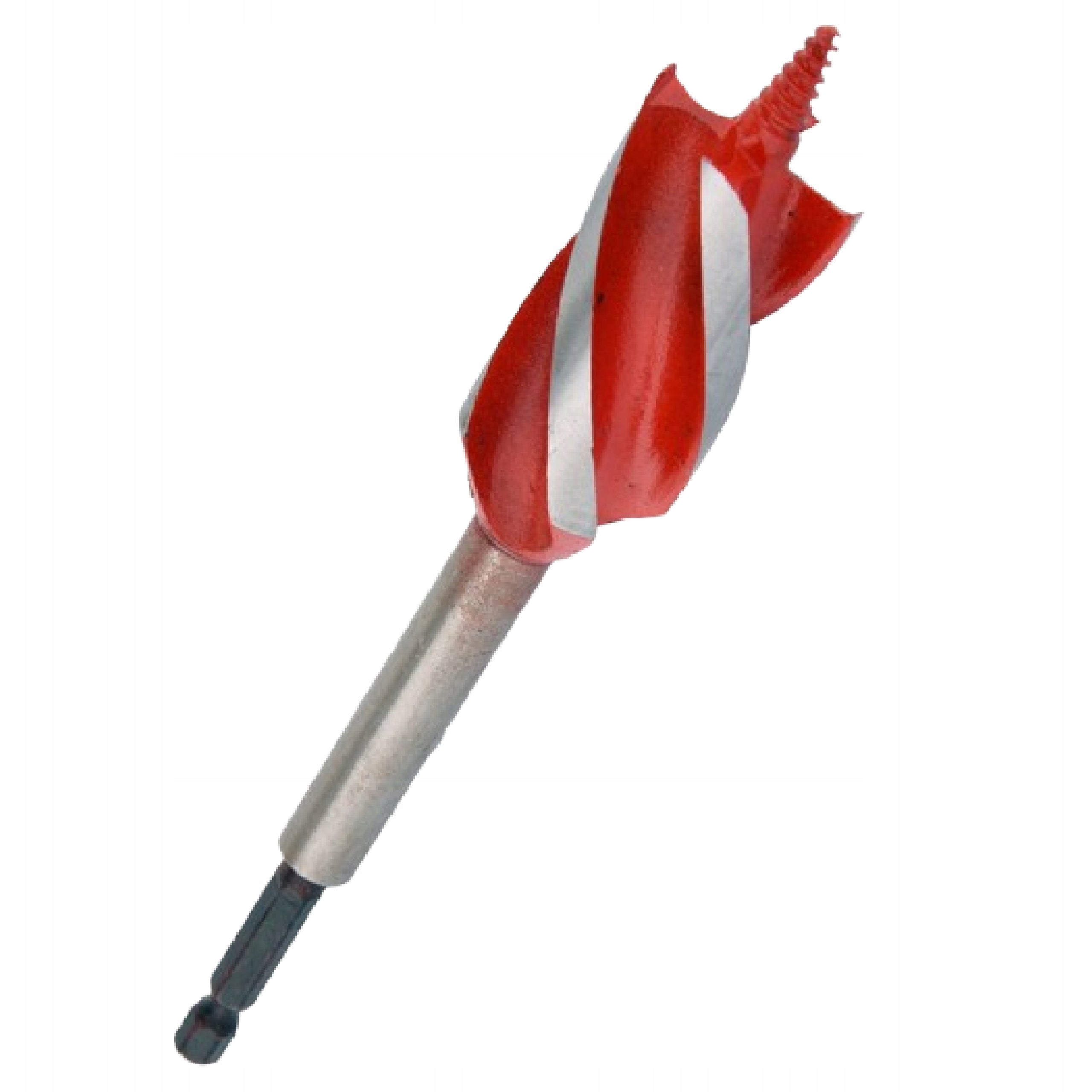 WOOD DRILL BIT 4-FLUTE DRILL BIT DRILLED INTO TREE 28MM 1/4" HEX