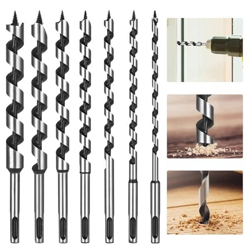 WOOD DRILL BIT SET OF 7 SCREW CARBON STEEL WORK STEEL Brand no brand