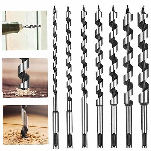 WOOD DRILL BIT SET OF 7 SCREW CARBON STEEL WORK STEEL