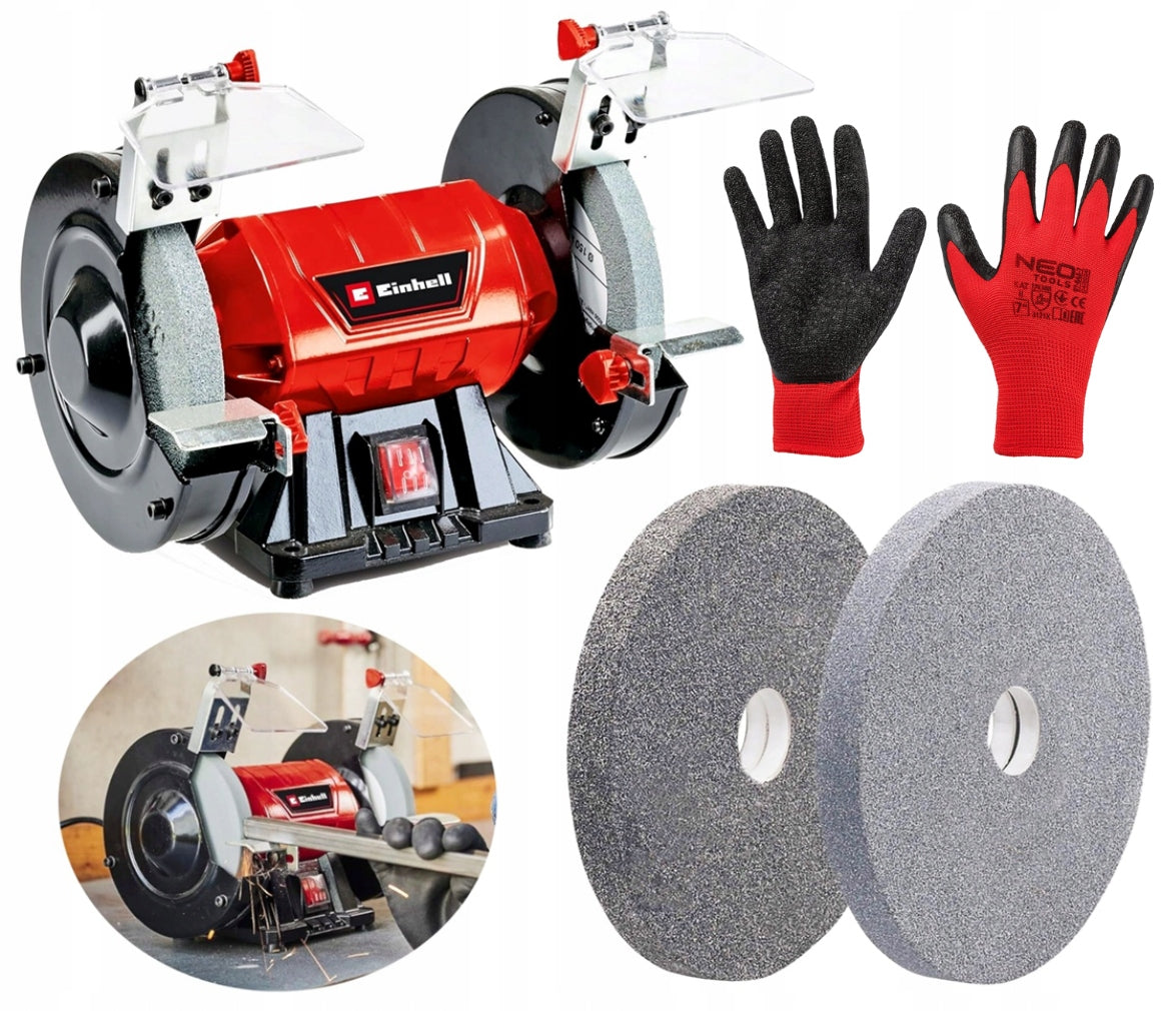 WOOD METAL TABLE GRINDER STATIONARY TWO DISC STONE 150