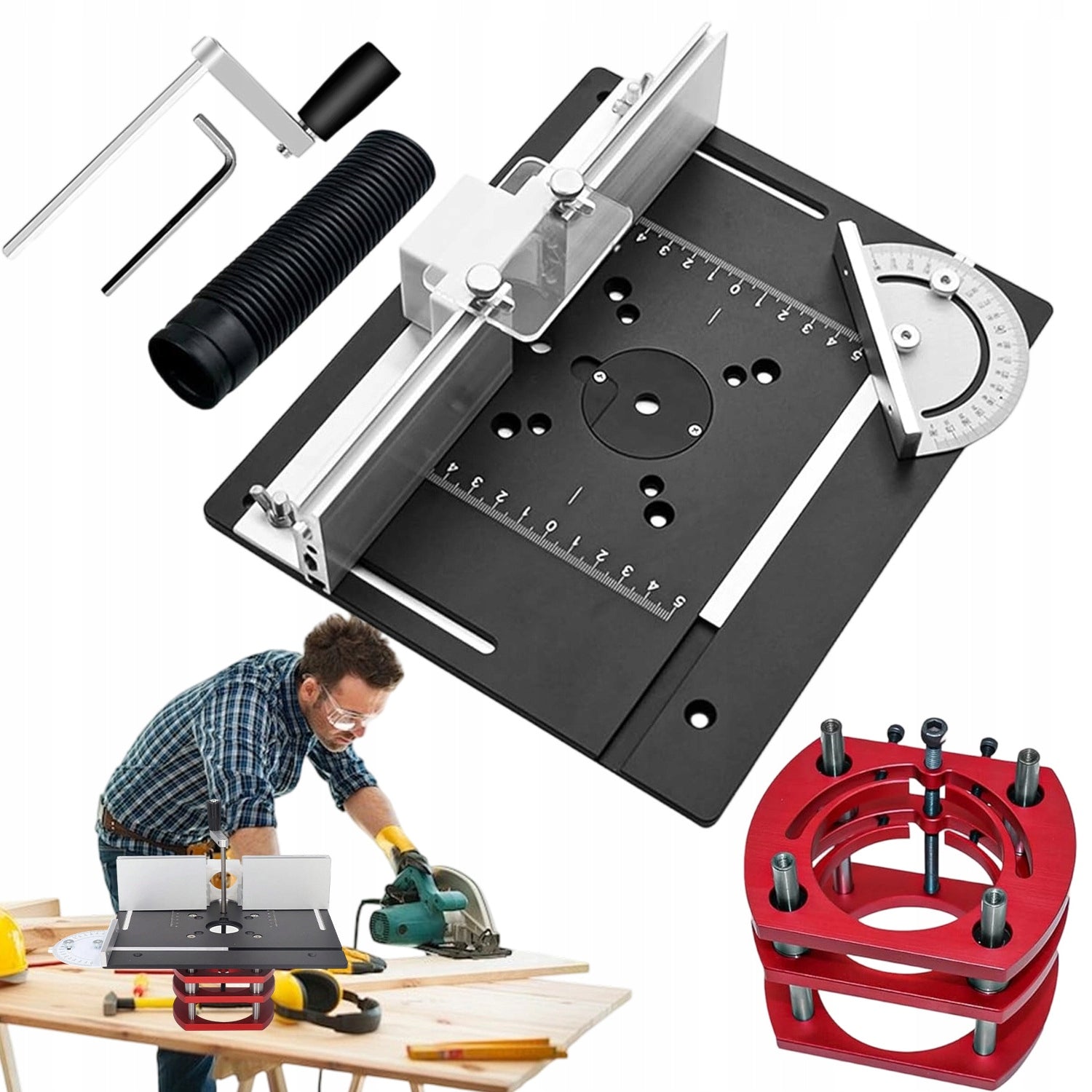 WOOD MILLING AND TRIMMING TABLE PRO 51MM RAISED ALUMINUM ALLOY