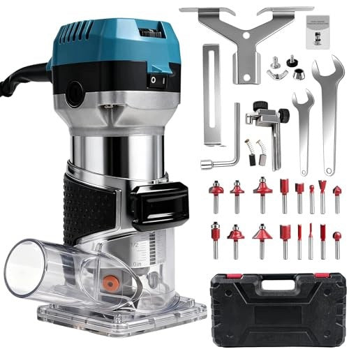 WOOD MILLING MACHINE 1000W 6 SPEEDS 30000 RPM SET OF 15 CUTTERS Brand no brand