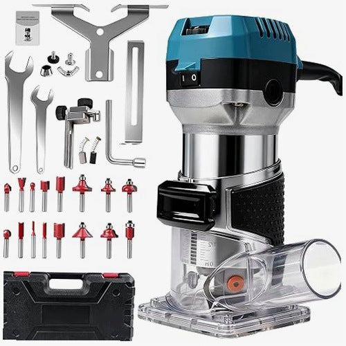 WOOD MILLING MACHINE 1000W 6 SPEEDS 30000 RPM SET OF 15 CUTTERS