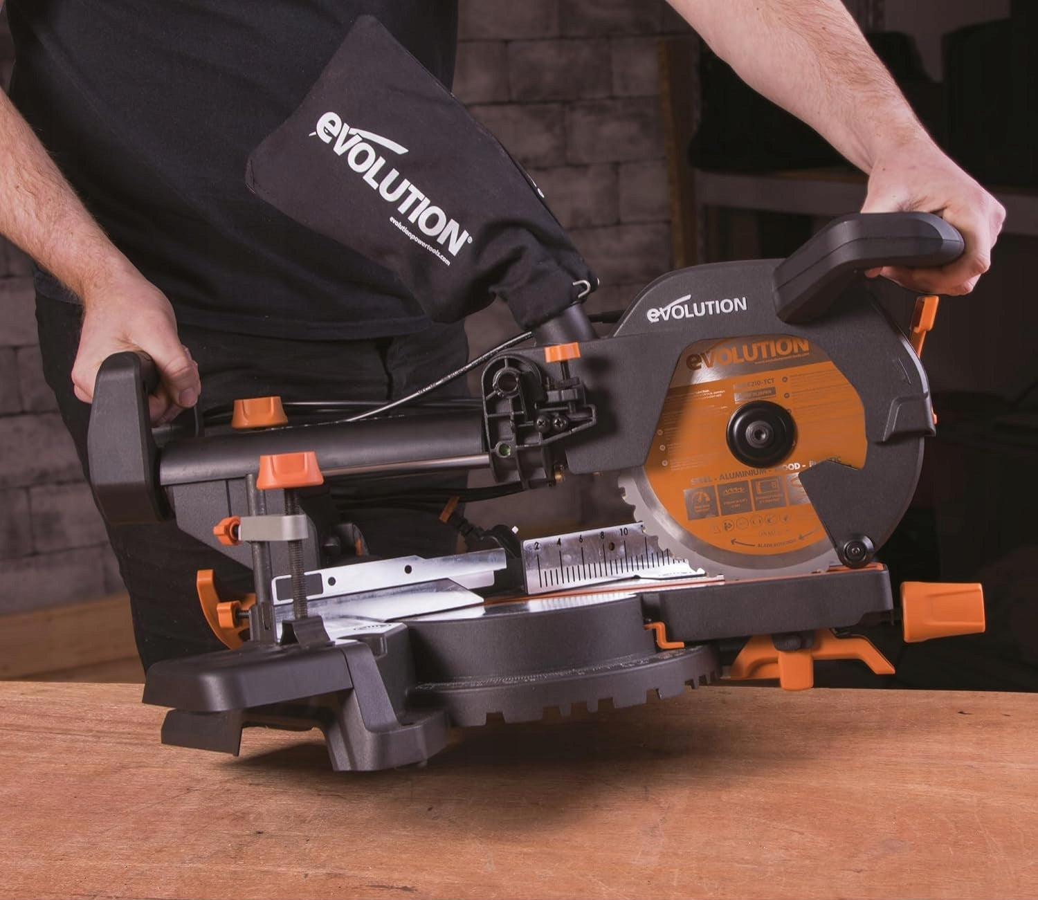 WOOD MITER SAW EVOLUTION POWER R210MS+ SAW 210 MM + LASER Maximum power 1500 W