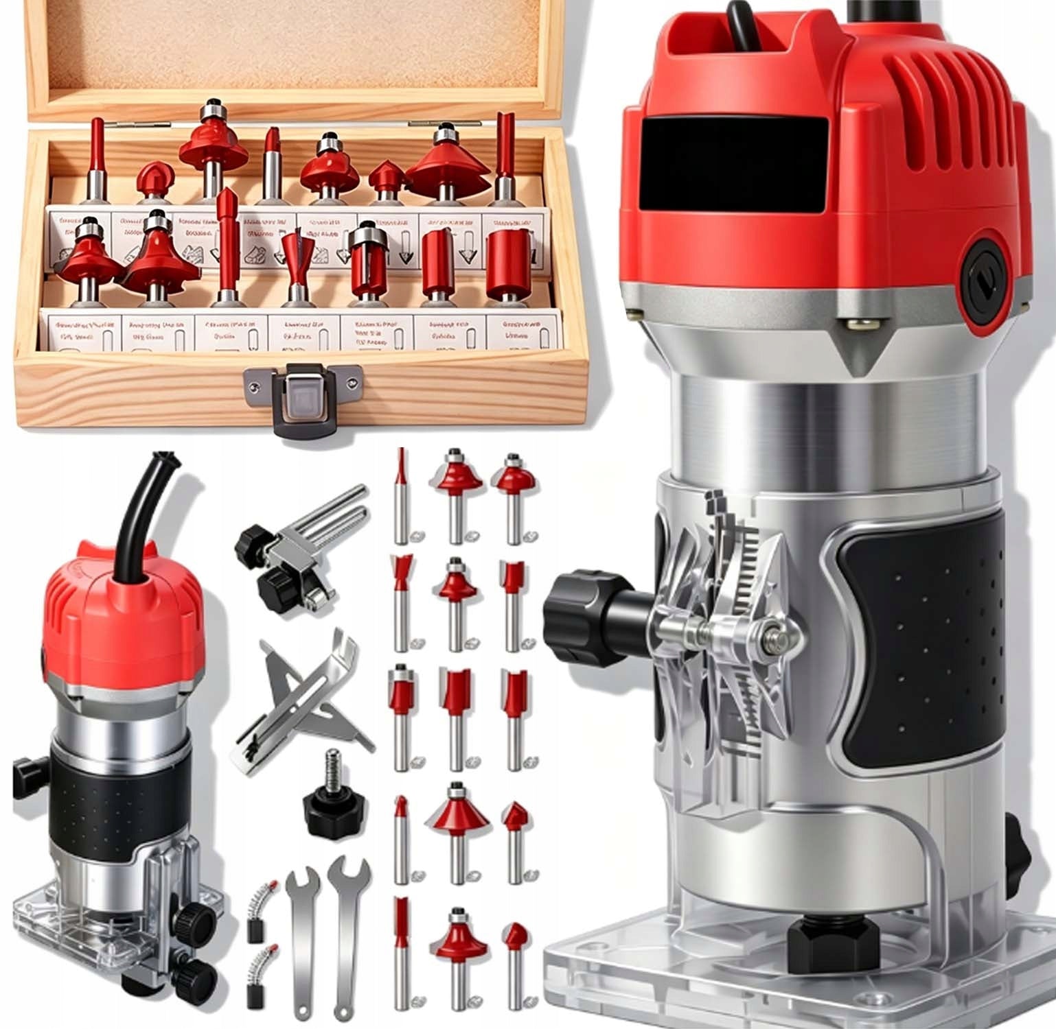 WOOD SPINDLE ELECTRIC MILLING MACHINE 800W 30000RPM MANUAL CUTTERS