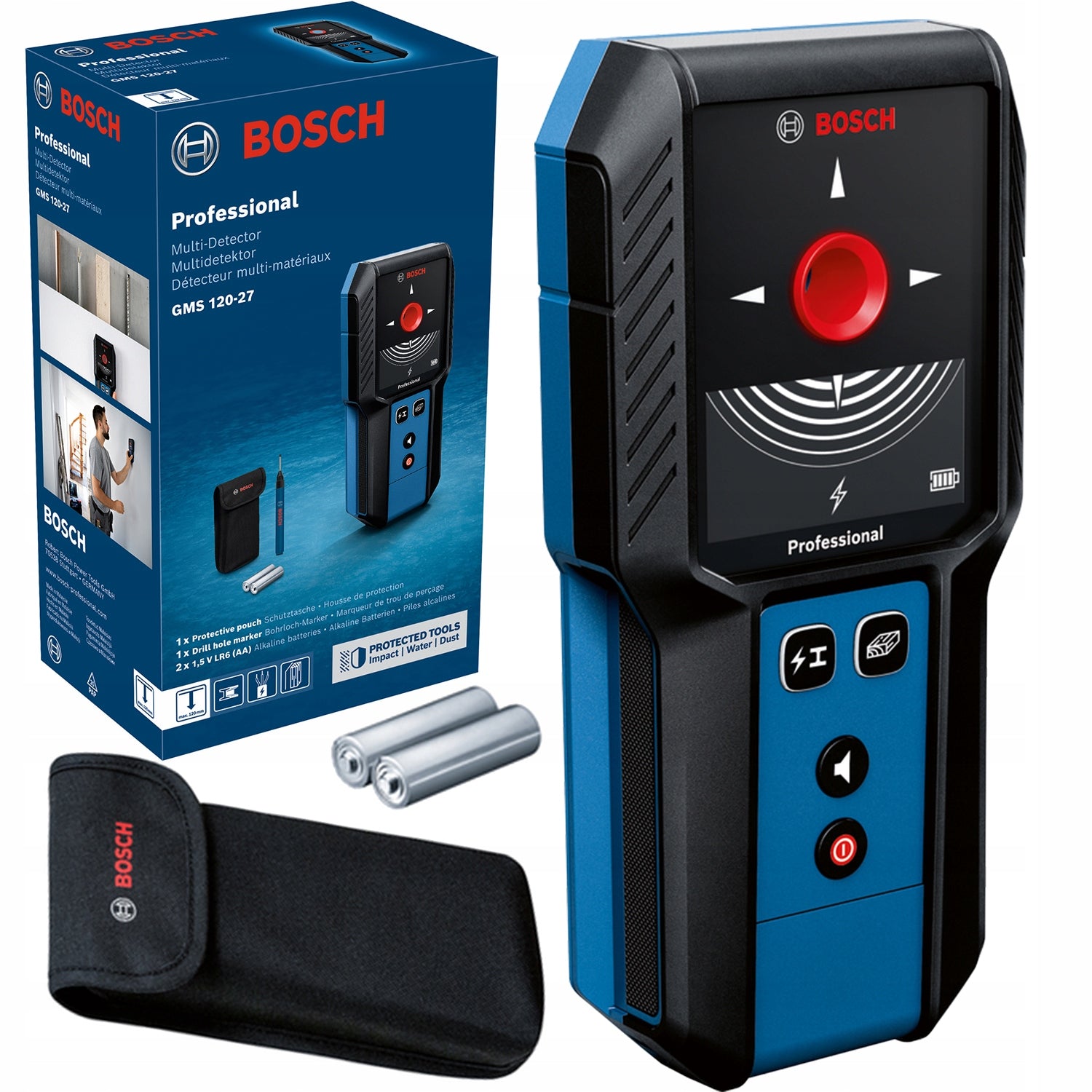 WOOD WIRE METAL DETECTOR BOSCH digital detector Bosch GMS 120-27