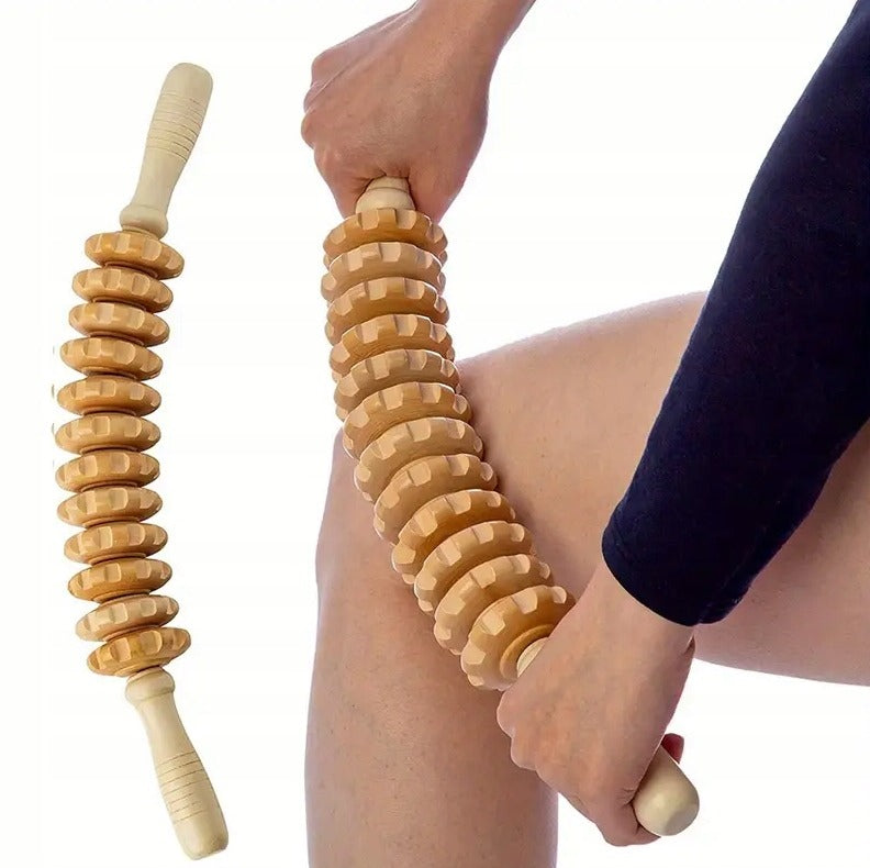 WOODEN ANTI-CELLULITE MASSAGER ROLLER FOR LEGS LYMPHODRAINAGE 44CM CELLULITE EAN (GTIN) 3830058241530