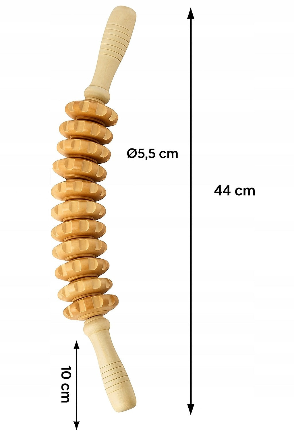 WOODEN ANTI-CELLULITE MASSAGER ROLLER FOR LEGS LYMPHODRAINAGE 44CM CELLULITE Manufacturer code masażer antycellulitowy drewniany