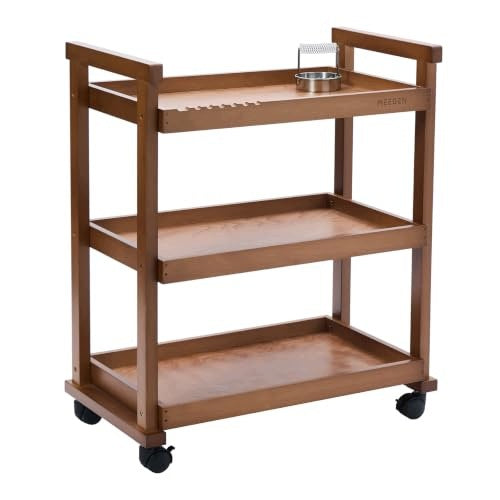 WOODEN ART TROLLEY 3 SHELVES STUDIO ORGANIZER FOR ARTISTS 89CM Brand no brand