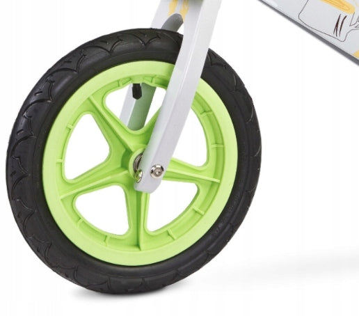 WOODEN BALANCE BIKE TOYZ ZAP GREY - GREEN Brand Toyz